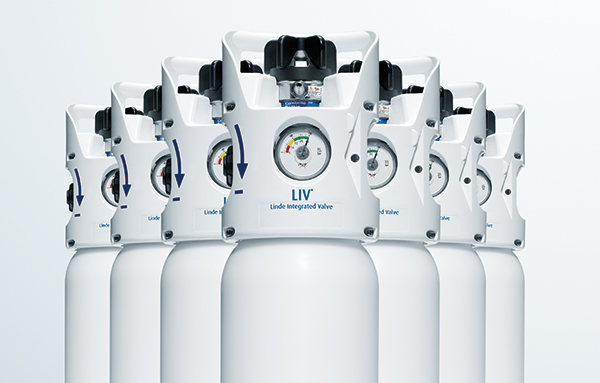 Gasflaschen LIV der Linde Gas Schweiz AG